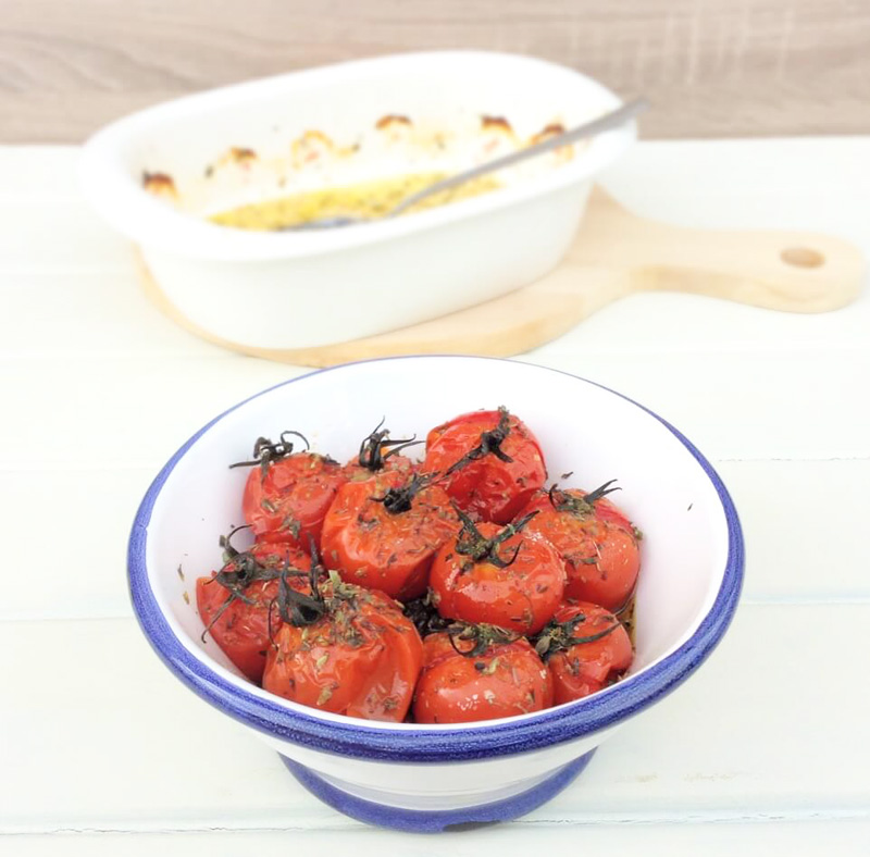 Tomates cherry asados a las hierbas provenzales