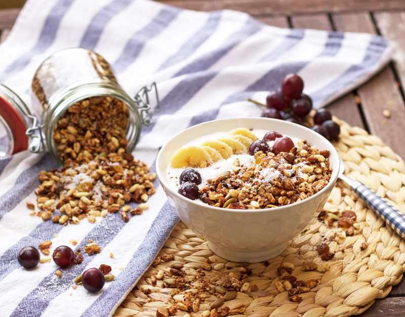 Granola casera con coco – ¡cereales saludables!