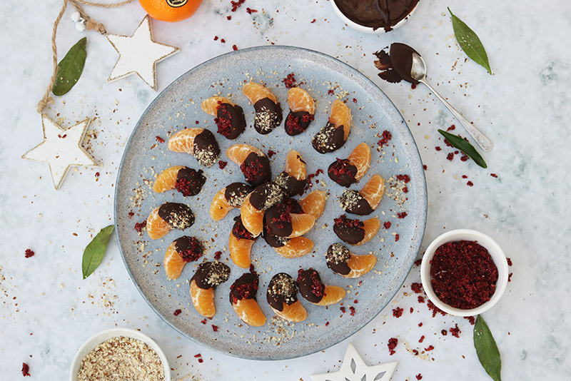 Gajos de mandarina con chocolate – un postre o merienda saludable ¡genial!🍊