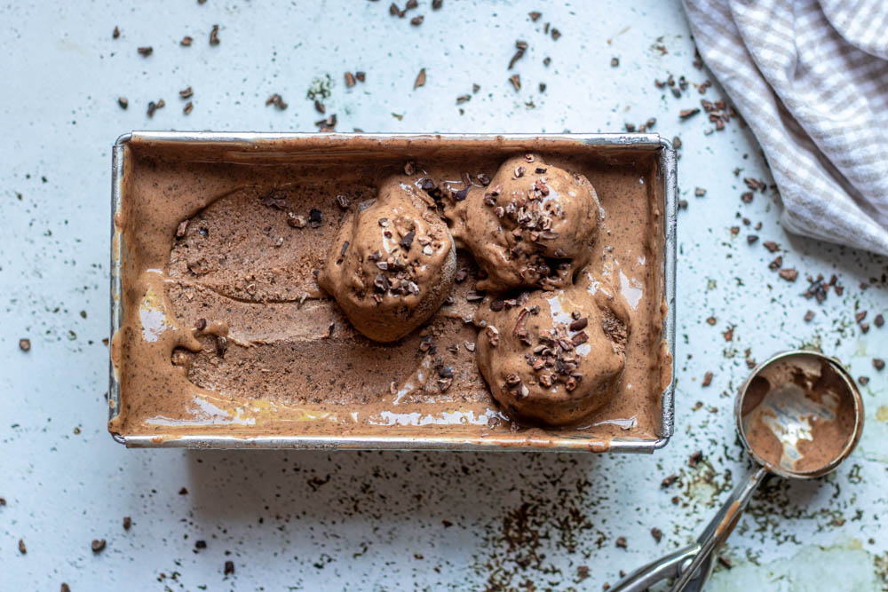 Receta de helado de chocolate saludable